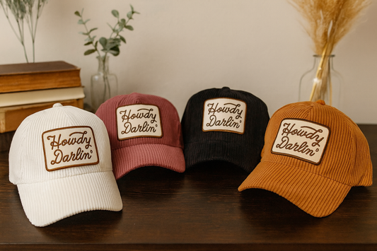 Howdy Darlin' Embroidery Patch Corduroy Cap