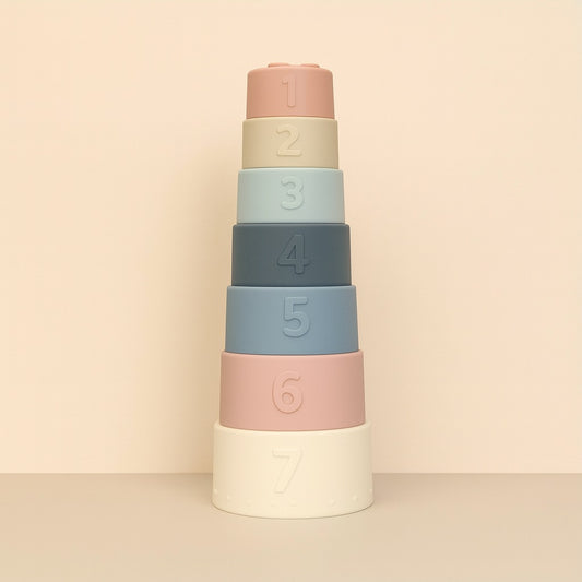 Pastel Numbers Stacking Cups