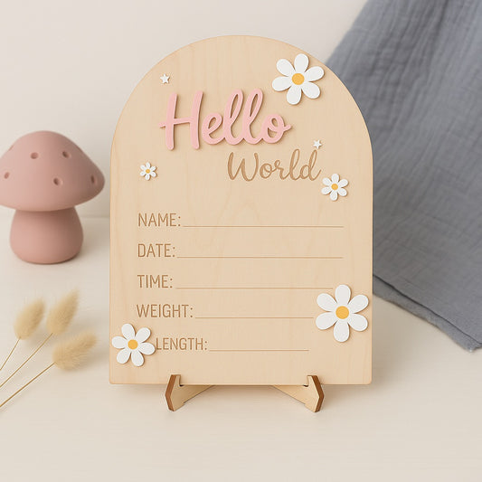 Daisy Dreams Birth Announcement Board