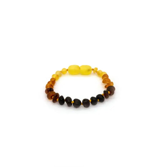 Raw 5.5 Inch Rainbow Baltic Amber Bracelet