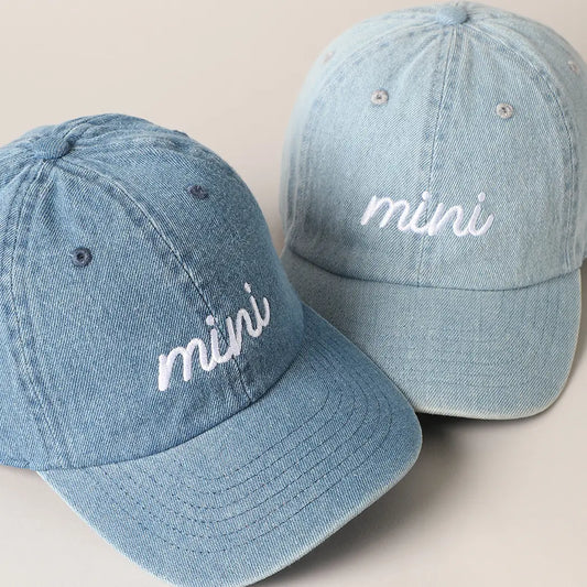 Mini Embroidery Cap Dark Denim