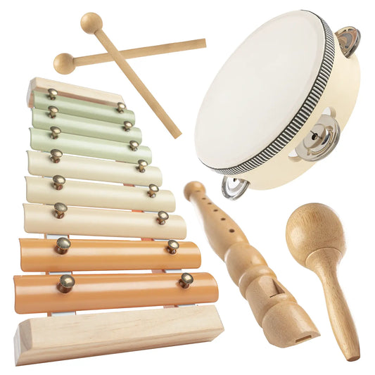 4-Piece Kids Musical Instruments For Toddlers By Comfy Cubs