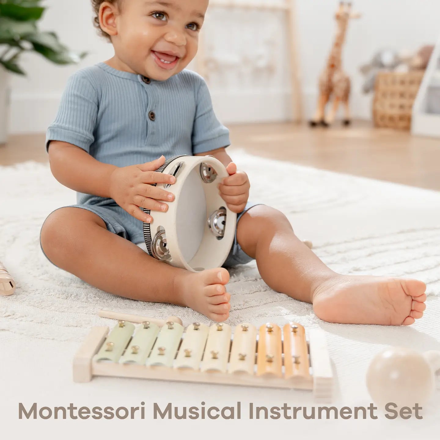 4-Piece Kids Musical Instruments For Toddlers By Comfy Cubs