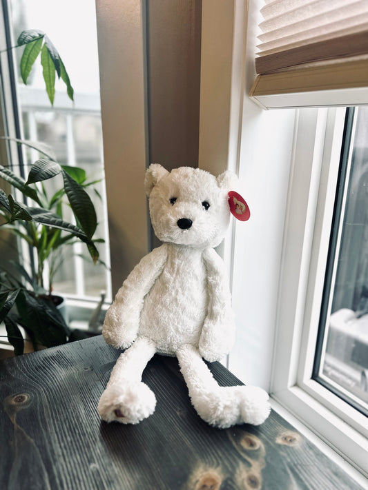 Heartbeat Vintage Bear White