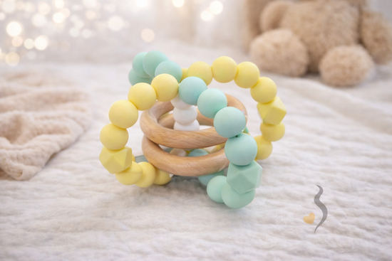 4D Teether +| Blue and Yellow