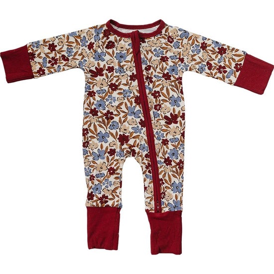 Desert Floral Ribbed Bamboo Zipper