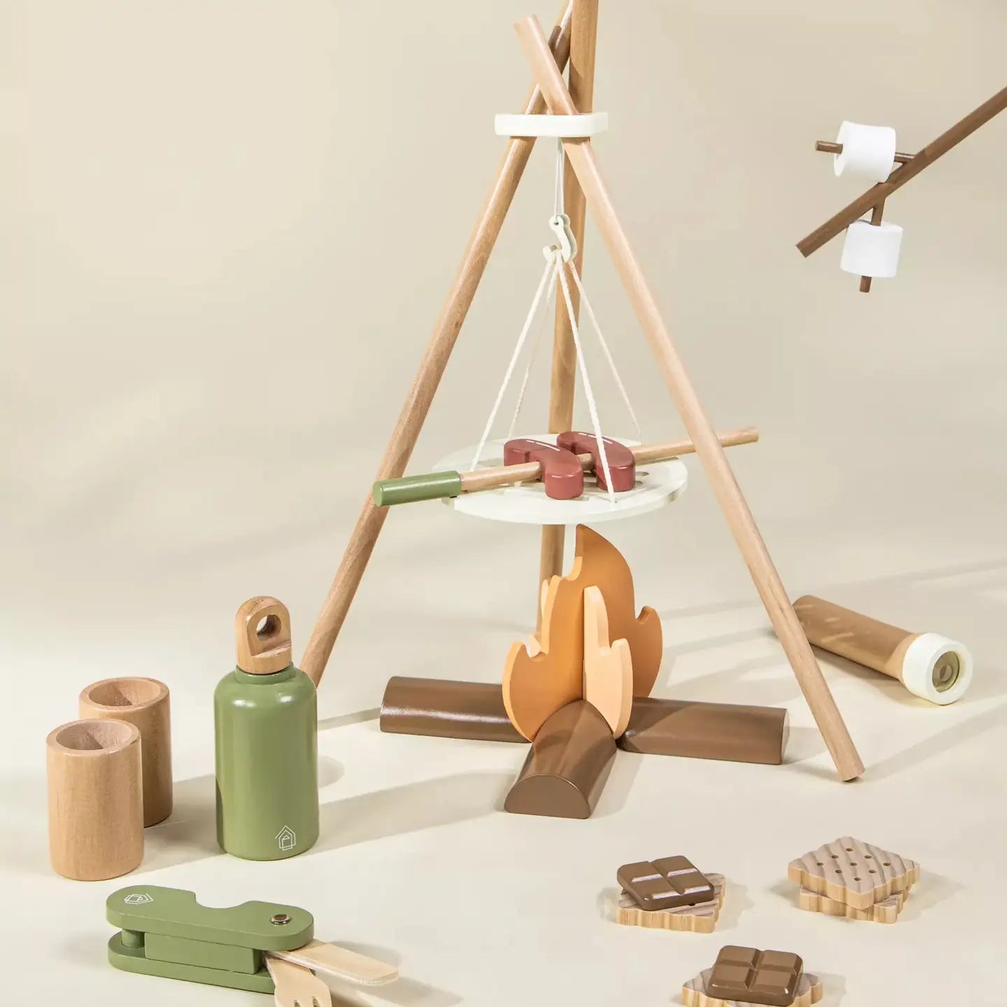 Wooden Camping Playset