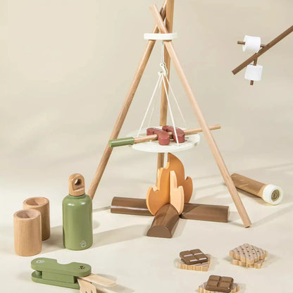 Wooden Camping Playset