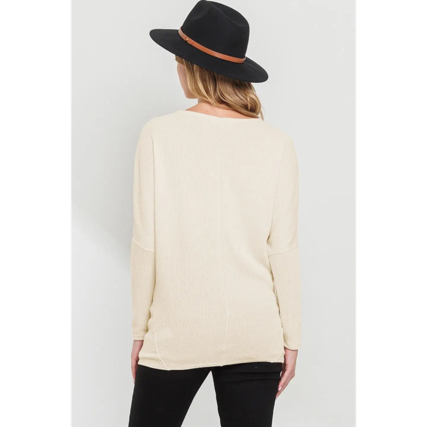 Oatmeal Boat Neck Long Sleeve Maternity Knit Top