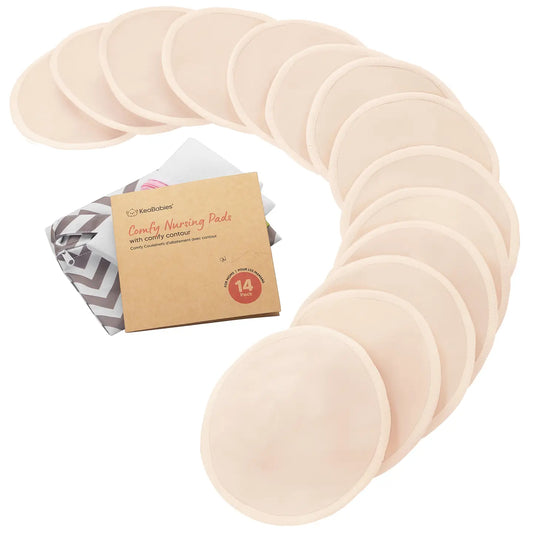 14pk Comfy Nursing Pads, Reusable Breastfeeding Pads