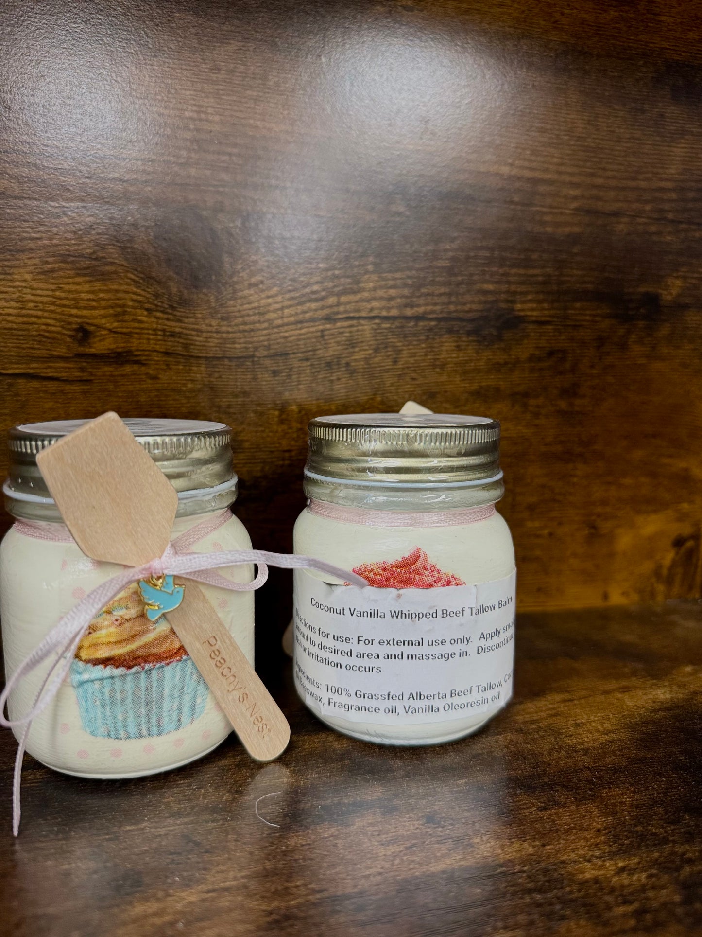 Coconut vanilla whipped beef tallow