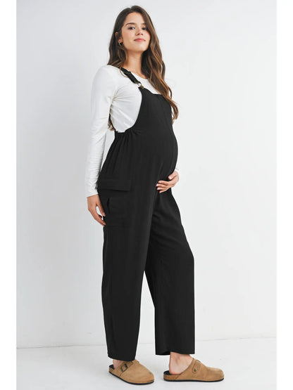 Straight Leg Maternity Adjustable Overalls