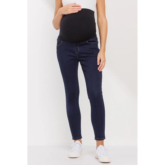 Stretch Maternity Skinny Jeans with Full Panel