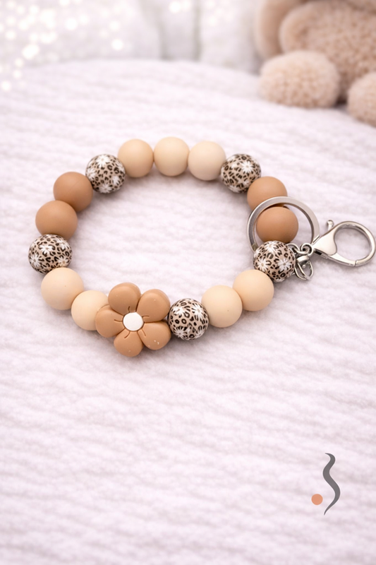 Wristlet | Brown Flower